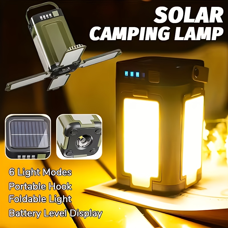 Power Bank - Güneş Enerjili Taşınabilir Kamp Lambası Güneş