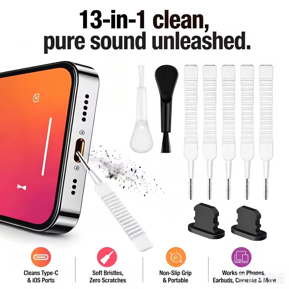 Usb Charger - Cep Telefonu Hoparlör Şarj Portu Temizleme