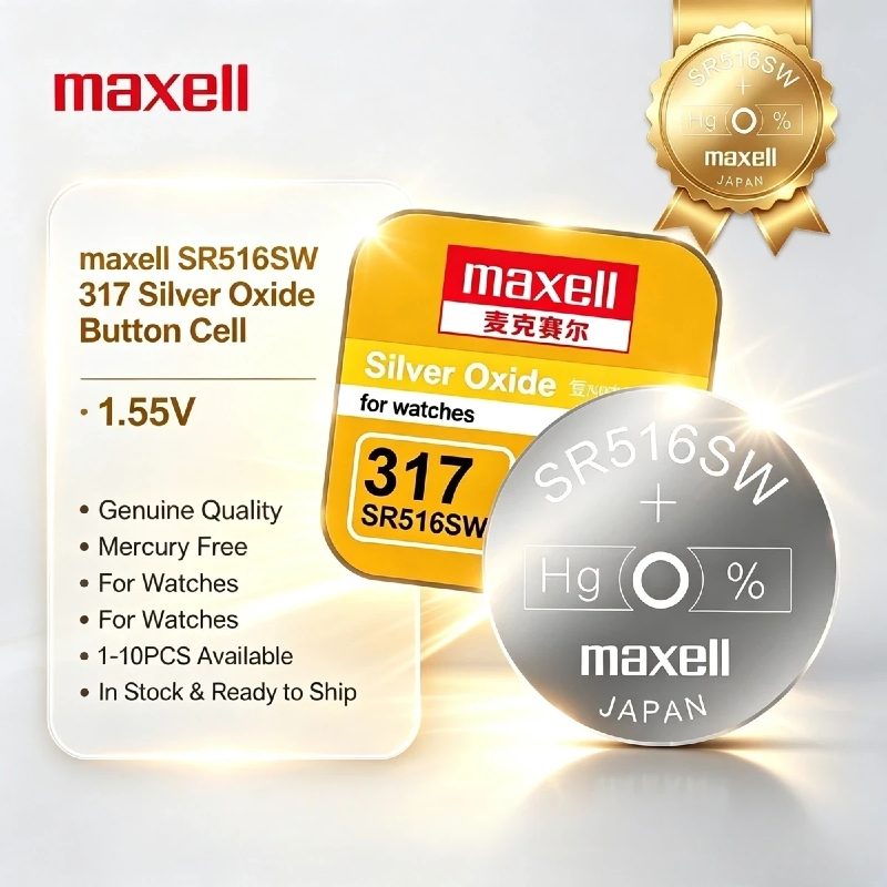 Electronics And Gadgets Ce - Maxell SR516SW 317 Gümüş Oksit Düğme