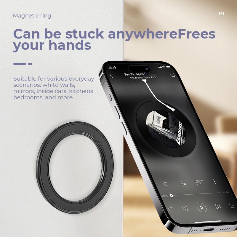 Usb Charger - Magsafe Güçlü Manyetik Halka Telefon Tutucu