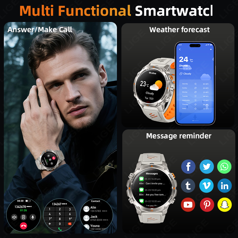 LIGE Sağlam GPS Takip Akıllı S - Smart Watch incelemesi ve fiyatı